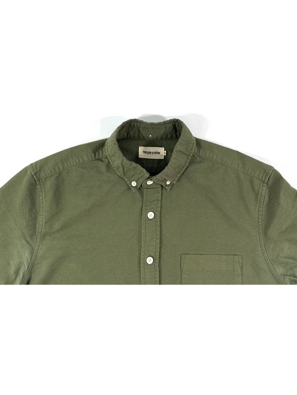 Taylor Stitch Mens The Jack Shirt Long Sleeve Size 38 Small Huckberry Green